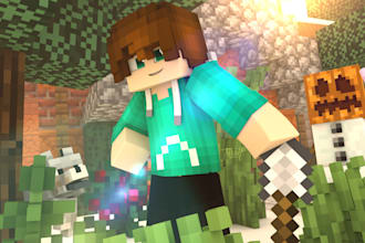 make you an awesome minecraft wallpaper