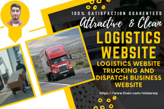 design logistics trucking moving business wordpress website
