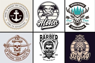 design retro vintage style logo