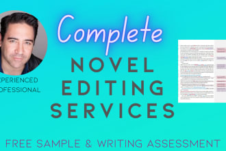 develop and line edit your manuscript or novel