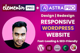 create wordpress website with elementor pro and astra pro