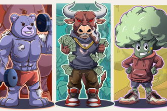 draw with mascot cartoon art style illustration anything