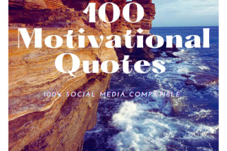 design 100 motivational quotes with your own logo
