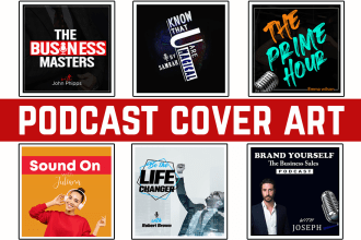 design professional podcast cover art