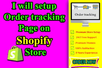 create an order tracking page on the ecommerce shopify store