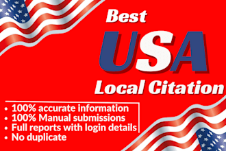 do 300 USA local citations for google my business, local seo