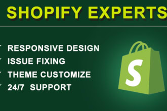 fix shopify issue and shopify theme customization