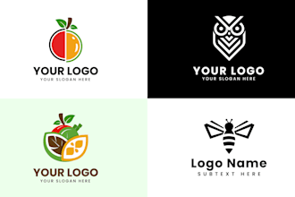 do flat, modern, minimal or corporate logo for your business