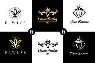 do unique jewellery, diamond, luxury logo creation