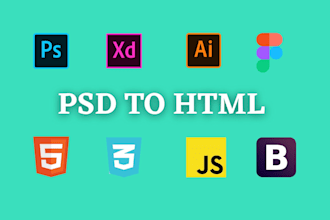 convert psd to html