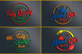 design restaurant, food, fast food, bar, beer, barbecue, catering logo