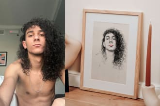 draw realistic pencil sketch portrait from a photo