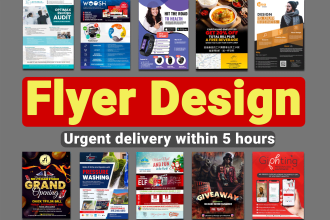 design your urgent flyer poster banner within 5 hours