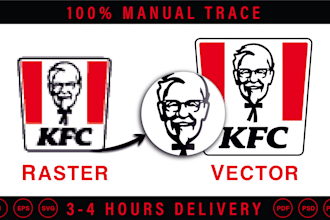 recreate logo or image in vector asap