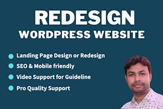 professionally design and redesign, revamp wordpress website