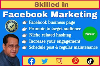 be your skilled facebook marketing manager