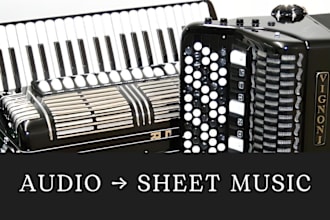 transcribe accordion music to sheet music by ear