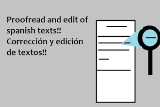 edit and proofread any spanish document or web