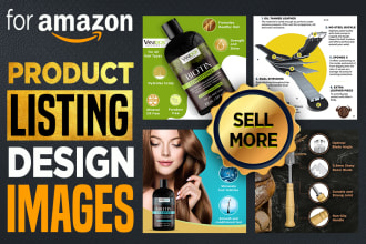 design top notch amazon product listing  images and infographics