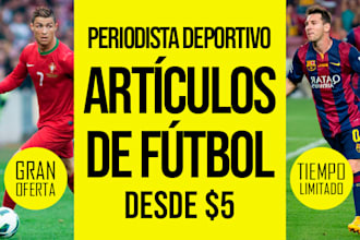 write sports articles and blog posts SEO in spanish