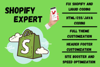 do shopify expert customization coding, fix bugs