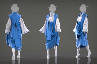 make 3d garment design for you