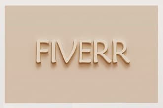 replicate your logo, signature or text in a 3d way in a wall poster