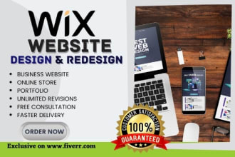 create, design and redesign professional wix website, portfolio, business