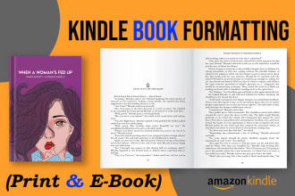 book formatting and layout design for KDP paperback, kindle ebook formatting