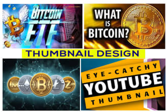 design crypto token coin thumbnail and post, cryptocurrency thumbnail banner