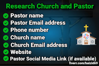 research about church and pastor email list and lead generation