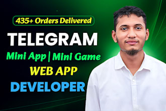make telegram mini app, telegram webapp for your project