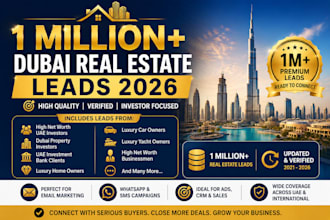 provide fresh 1m dubai property buyer and investor leads 2026