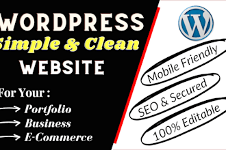 create wordpress website design