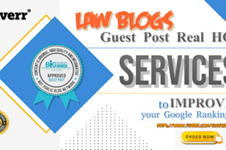 do publish guest post on law, legal, attorney niche blog