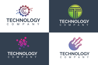 do electrical engineering, unique technology, and education tech logo