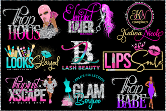 do feminine cosmetics boutique eyelash beauty nail makeup spa fashion hair logo