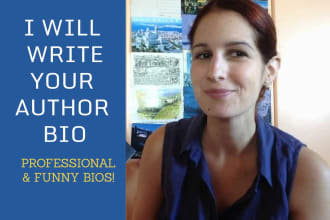 write a professional or funny author bio