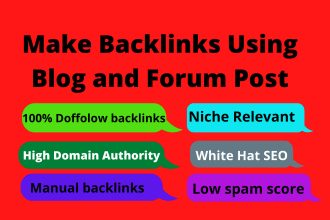 make niche relevant backlinks using blog comments and forum posting
