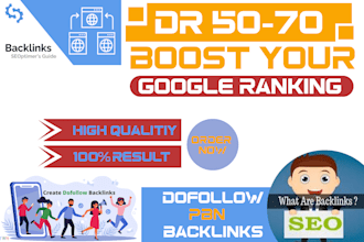 create high dr 50 to 70  for seo contextual backlinks