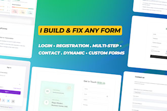 build login or registration or contact form in PHP
