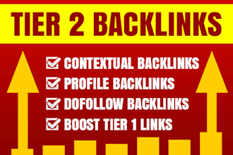 build tier 2 contextual and profile SEO backlinks package