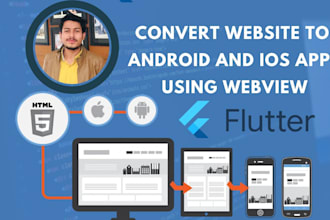 convert website to android and ios apps using webview
