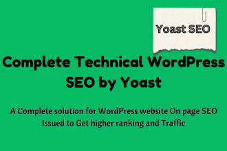 do technical on page SEO by yoast for wordpress optimization