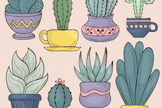 create a custom hand drawn icons set