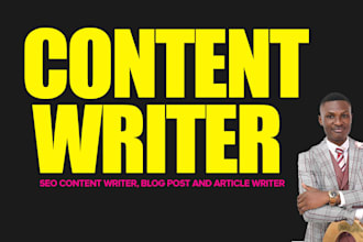 write amazing SEO article, blog post, or website content