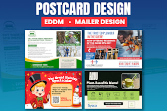 design a promotional postcard or mailer