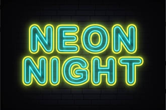 make an amazing neon light effect designs