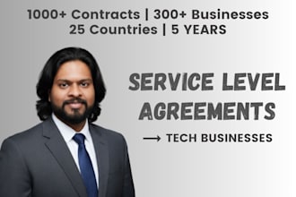 draft service agreement, sla, master service agreement msa and sow