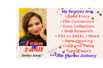 expert in data entry web researches